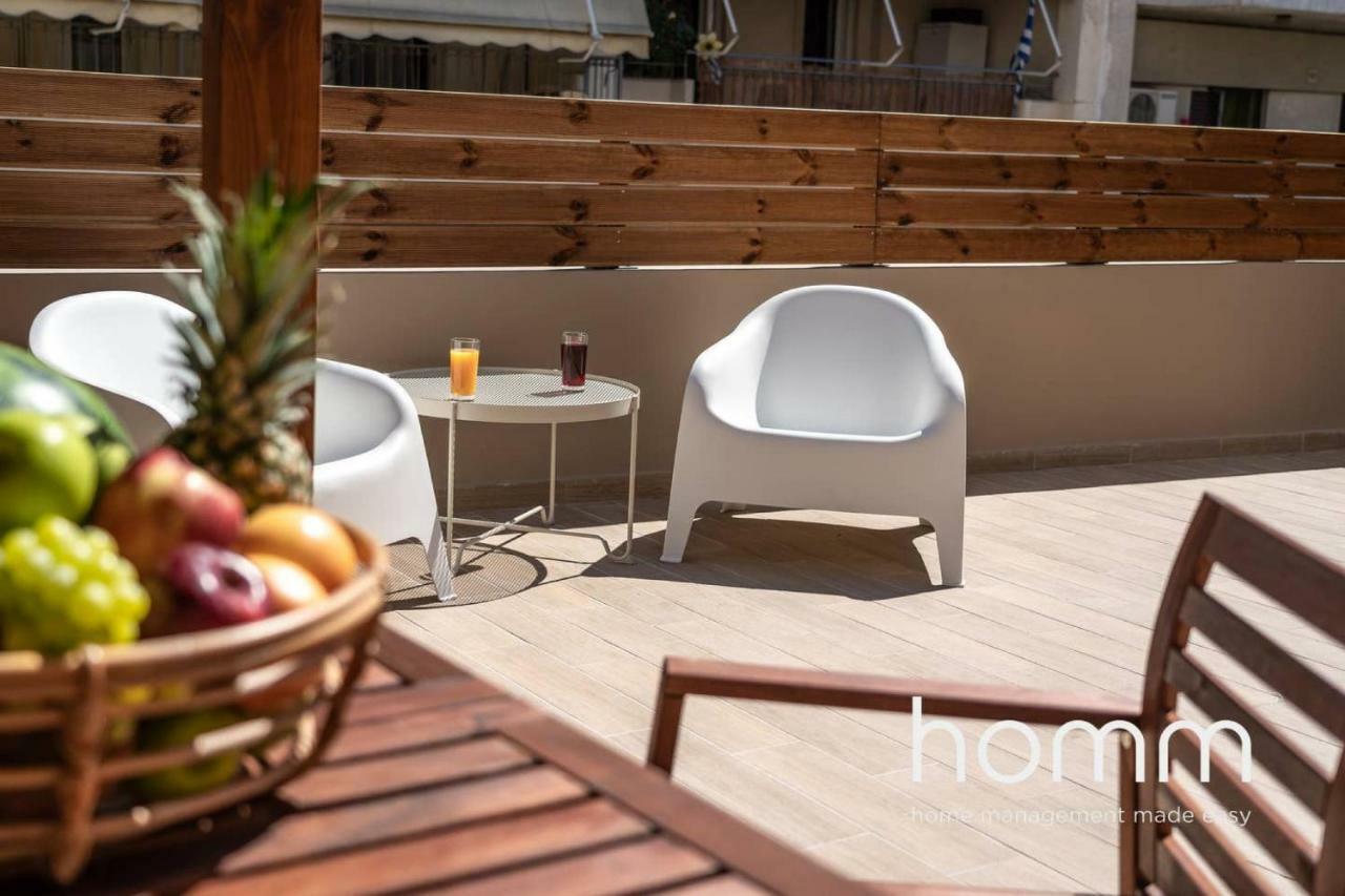 Nemeseos Ground Floor Homm Apartment With Roof Garden And Wading Pool Athens Exterior photo